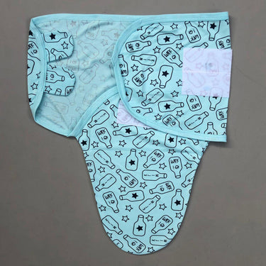 Swaddle Sheet - Milk Design Blue